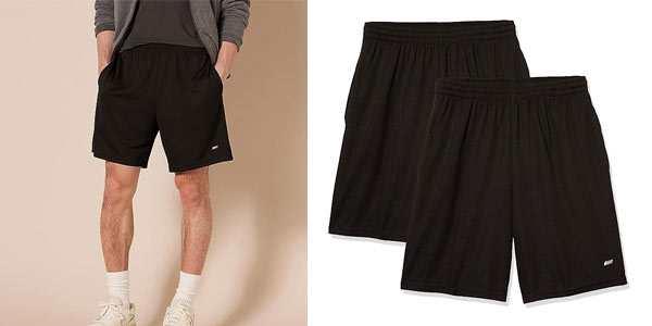 Pack x2 pantalones cortos deportivos Amazon Essentials para hombre por sólo 15,30€ (-26%)