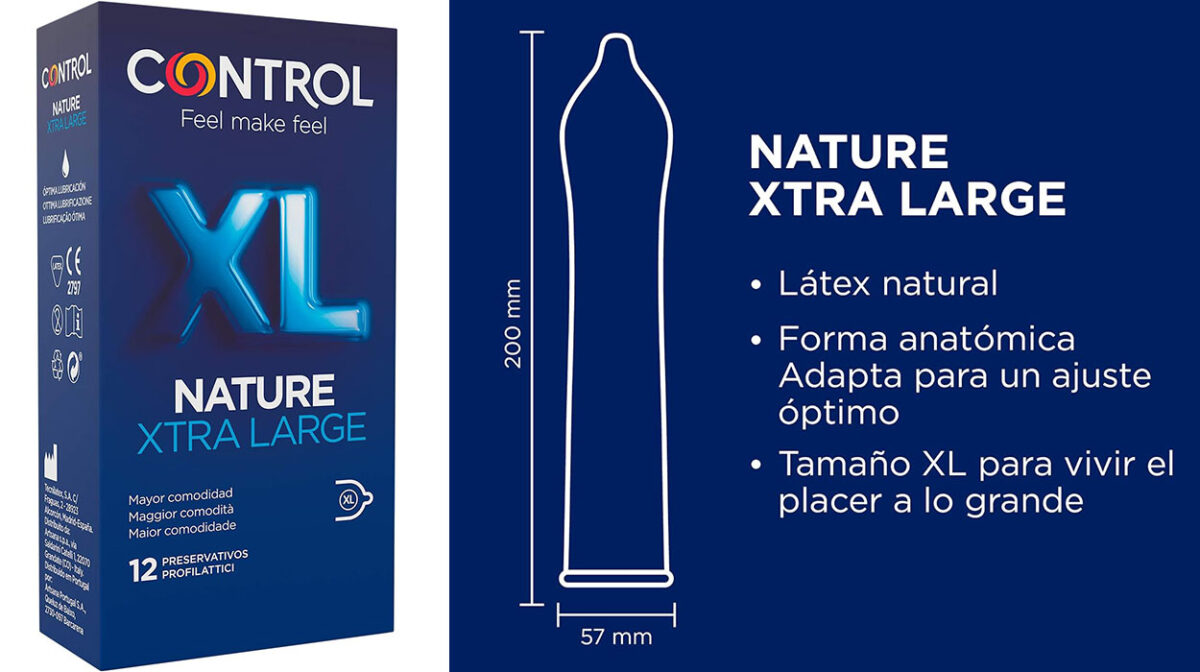 Caja de 12 preservativos Control Nature XL por sólo 5,32€ (-34%)