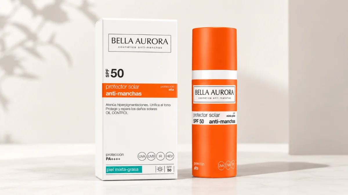Protector solar Bella Aurora SPF 50+ Antimanchas por sólo 13,19€ con cupón (-35%)