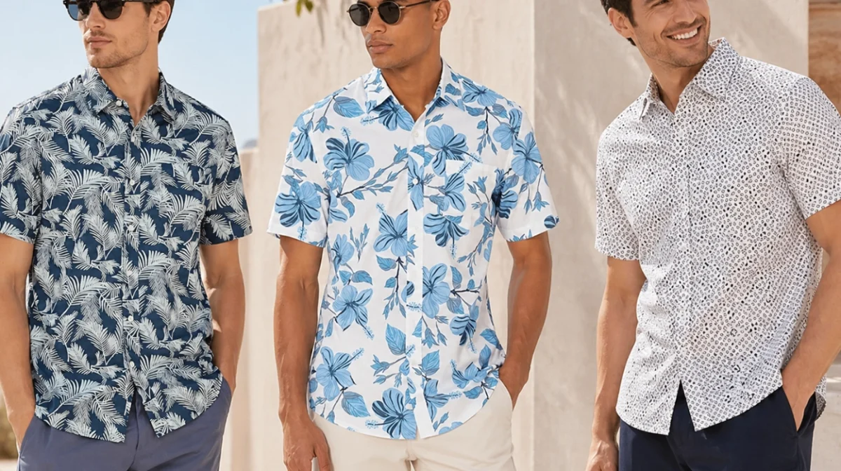 Las camisas estampadas de manga corta Amazon Essentials que triunfan en verano desde sólo 10,61€ en un montón de modelos