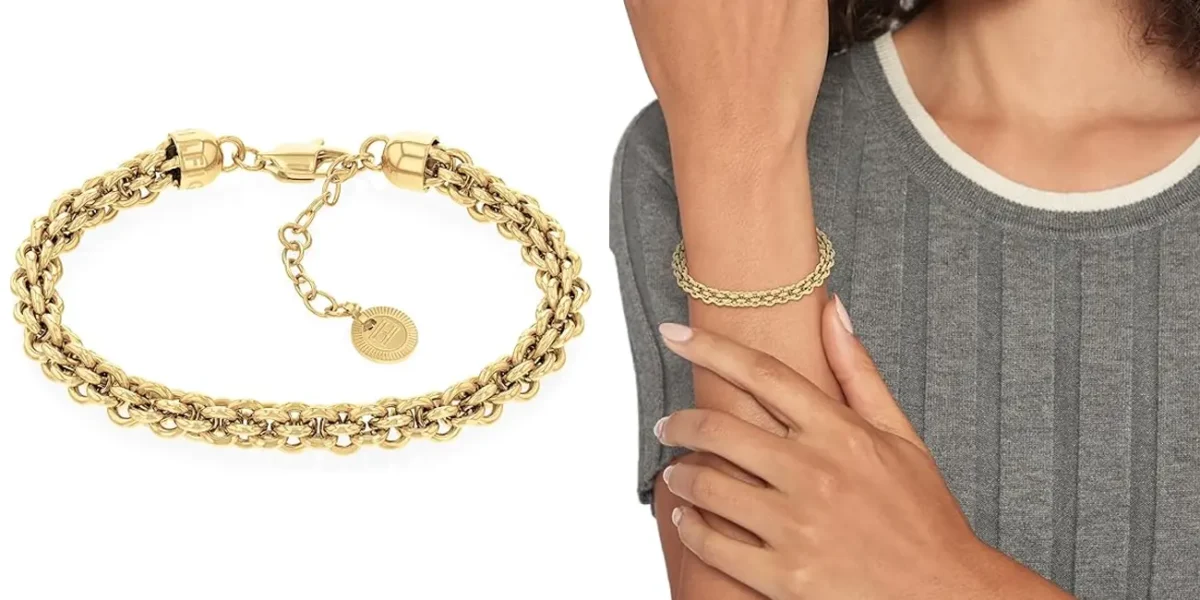 Pulsera Tommy Hilfiger 2780842 de acero inoxidable chapada en oro de 23K por sólo 59,90€ con envío gratis (-24%)