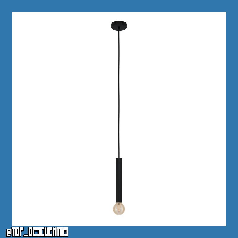 Eglo Lámpara colgante Cortenova, lámpara de cable industrial de 1 luz