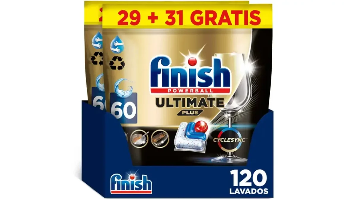 Las ultrapotentes cápsulas para lavavajillas Finish Powerball Ultimate Plus All in 1 están hoy al mejor precio en AliExpress
