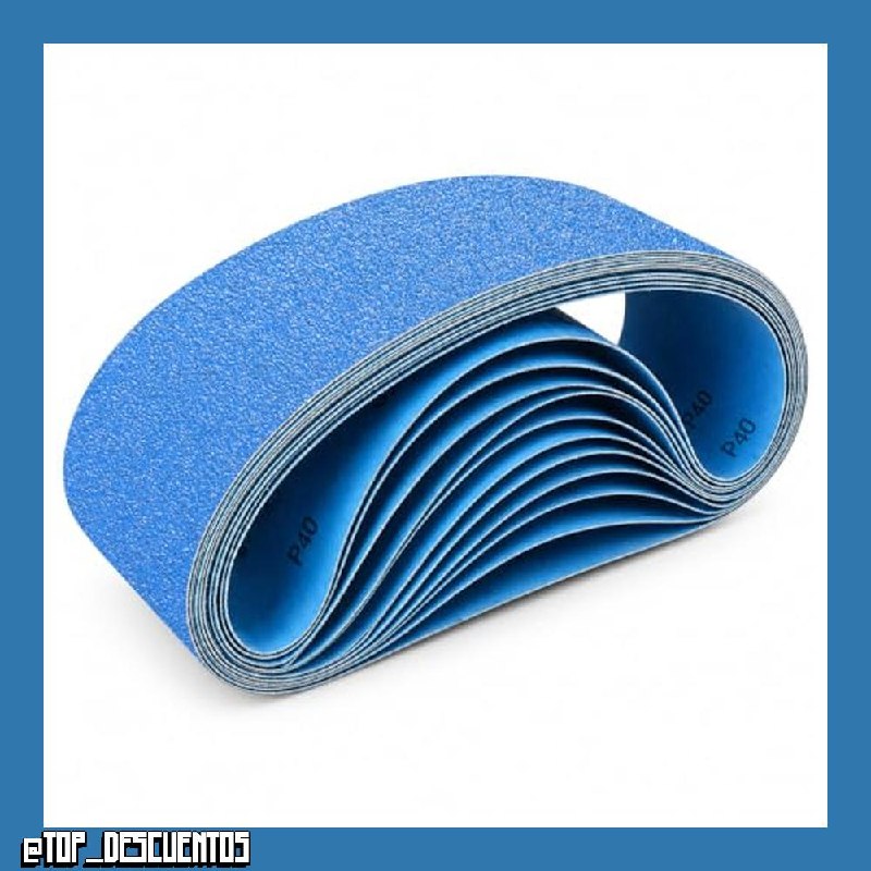 Bandas de Lija 75 x 533 mm 12 Piezas grano 40/60/80/120/240/400