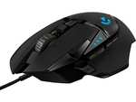 Ratón gaming - Logitech G G502 Hero, Sensor HERO 25K, 25.600DPI, RGB, Peso personalizable, Memoria integrada, 11 botones programables, Negro