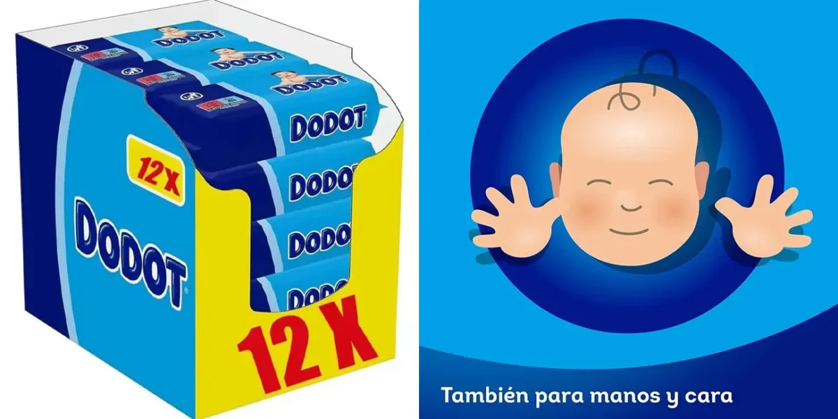 Ahorro brutal en un básico para bebés: 12 paquetes de toallitas Dodot (624 unidades) por sólo 1,15€ cada uno
