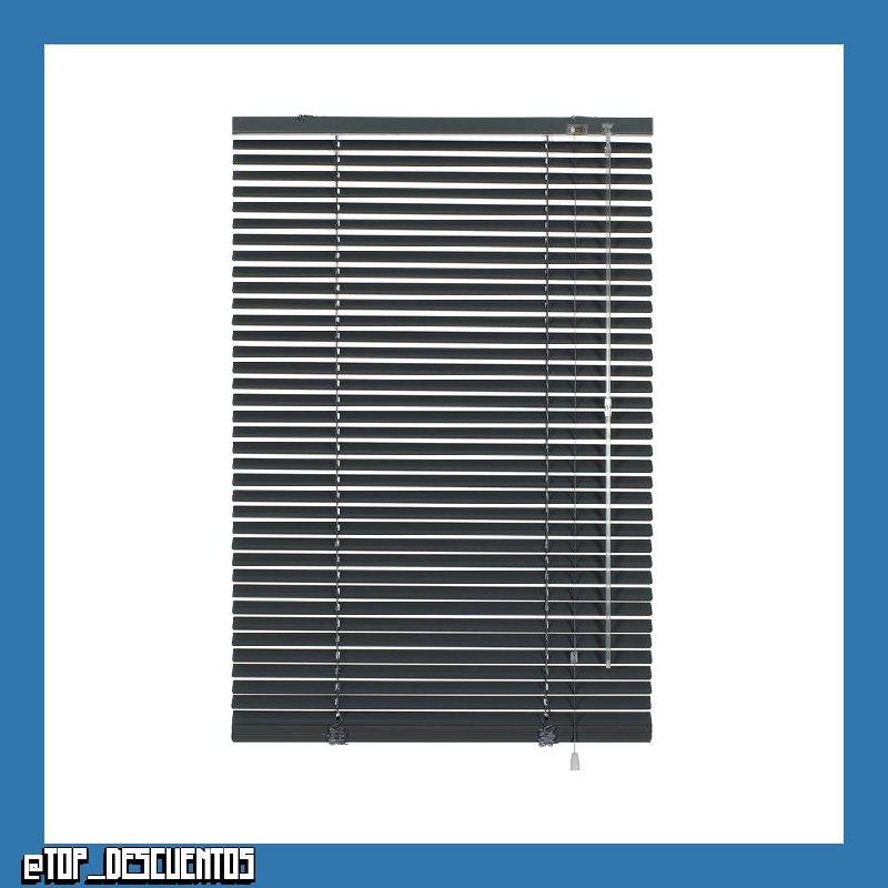 Deco Company Persiana de aluminio con pinzas, Pizarra, 70 x 130 cm