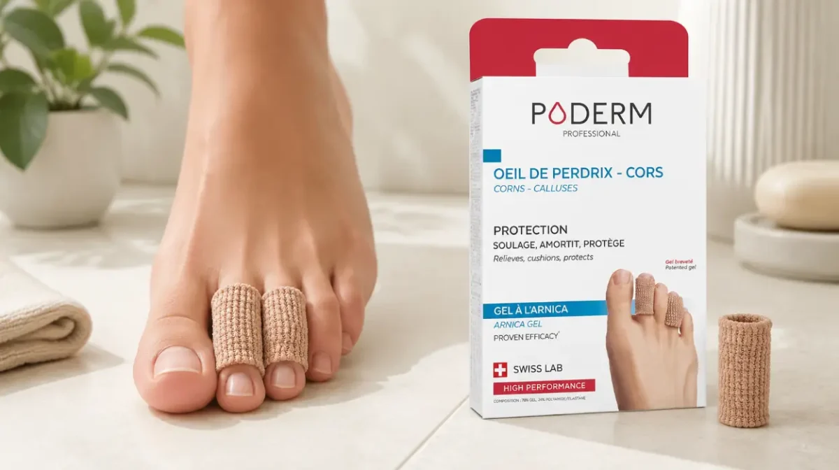 Protector Digitubo Poderm para callos y ojos de gallo, alivia dolores en dedos del pie por sólo 10,99€ (-27%)