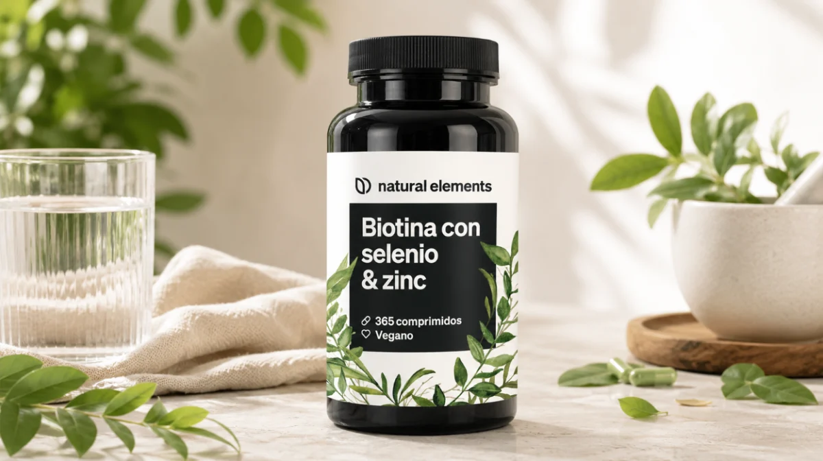 Biotina, zinc y selenio en 365 pastillas veganas para un año: vitaminas que fortalecen cabello, piel y uñas por sólo 9,59€ (-20%)