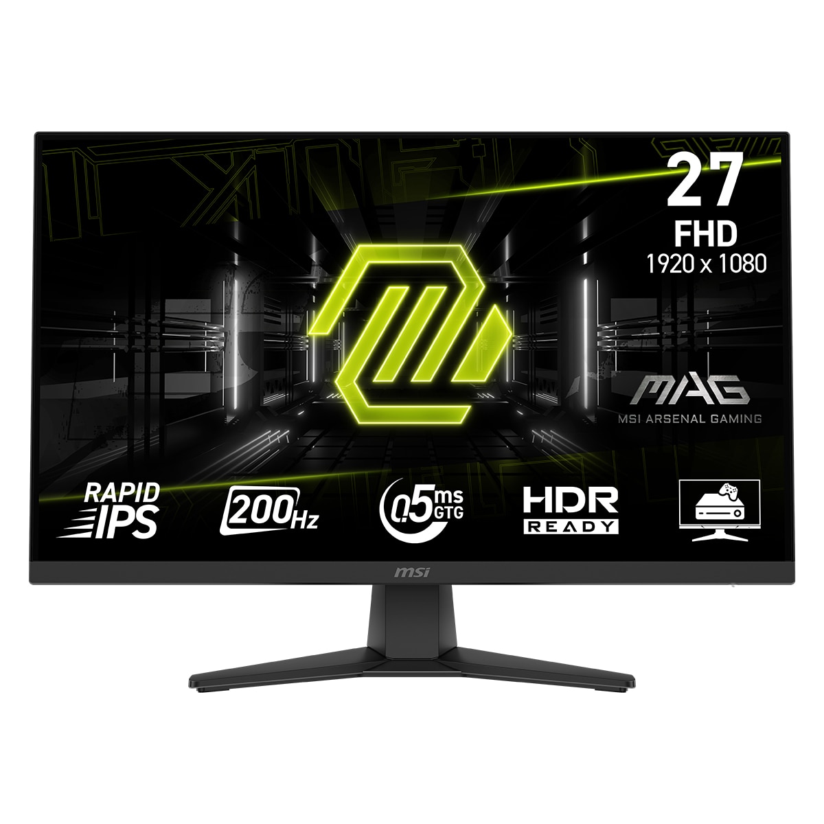 MSI - Monitor PC Gaming 68,58 cm (27") MSI MAG 272F, 200 Hz, Rapid IPS, Full HD, Modo consola.