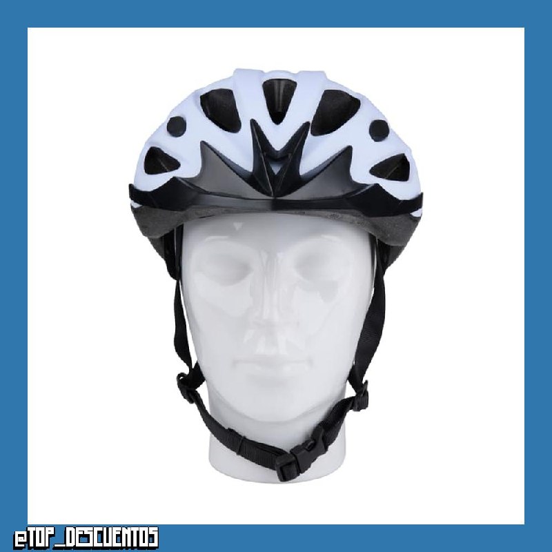 Dunlop Casco de Bicicleta de 55 a 58 cm de diámetro, Casco de Bicicleta para Hombre y Mujer, Ligero, con ventilación y Correa para la Barbilla, Color Blanco