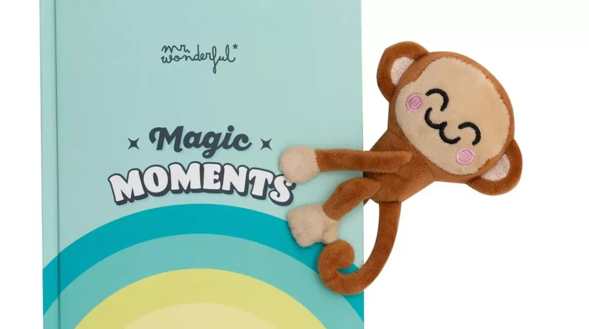 Un mono que abraza tu libreta: Mr. Wonderful Magic Moments con 192 páginas pautadas por sólo 8,48€ (-50%)