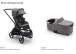 Carro de bebé dúo Bugaboo Dragonfly grafito/verde bosque completo con Capazo negro medianoche (varios colores disponibles!!)