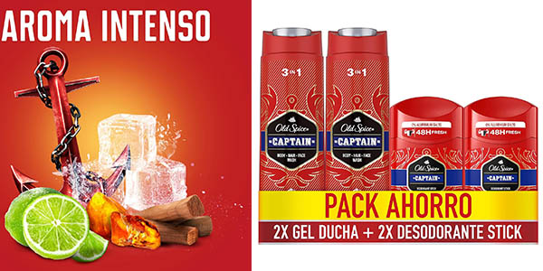 Pack Old Spice con 2 geles de ducha y 2 desodorantes por sólo 8,99€ (33% de descuento)