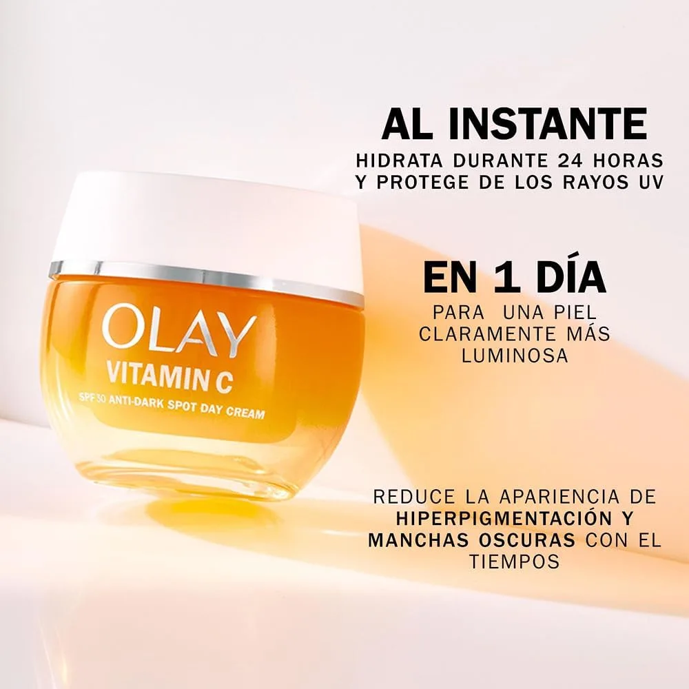 Olay Vitamina C Crema De Día Hidratante Facial SPF 30 por 17,99€ en Amazon