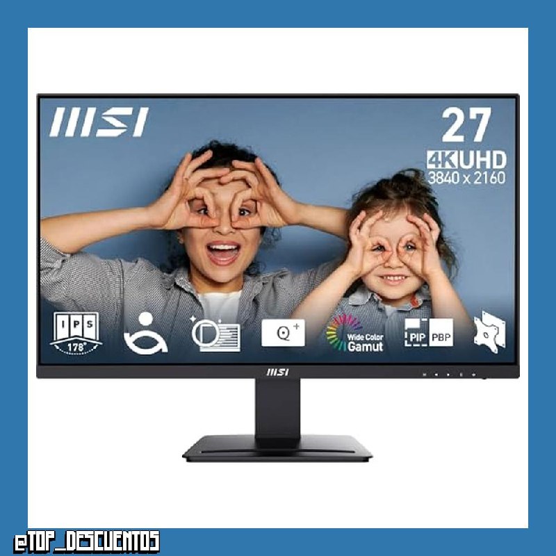 MSI Pro MP273U Monitor Profesional de 27", Panel IPS 4K 3840 x 2160