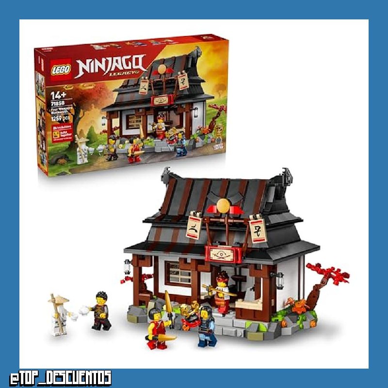 LEGO Ninjago Herrería Cuatro Armas: 15 Aniversario - Casa de Juguete con Minifigura y Tarjetas Coleccionables - Armas Ninja - Regalo Nostálgico para Niños y Adolescentes de 14+ Años y Fans - 71858