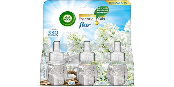 Pack x3 Recambios ambientador eléctrico Air Wick aroma a Flor por sólo 7,50€ (-40%)