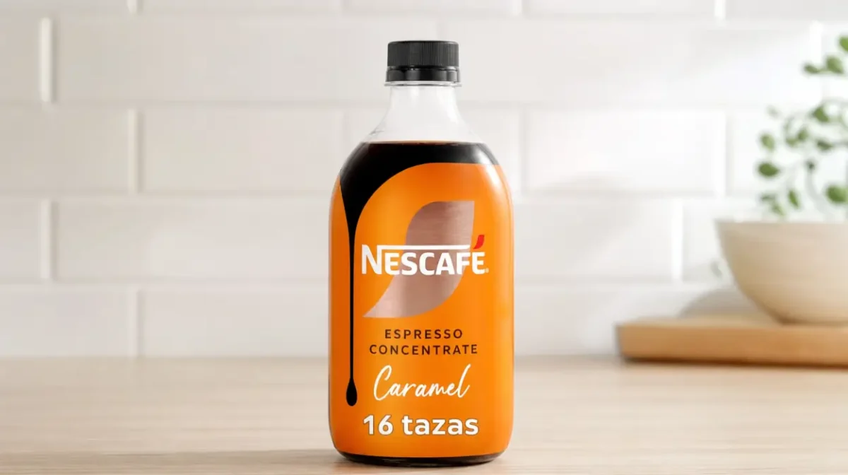 Concentrado NESCAFÉ Espresso Caramelo con café Arábica para iced coffee y lattes de 500 ml por sólo 3,79€ (-30%)