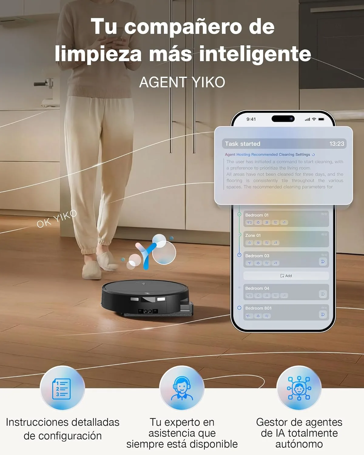 ECOVACS DEEBOT T90 Pro Omni Care Kit Robot Aspirador por 799€ en Amazon