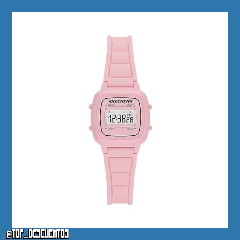 Skechers Reloj para Mujer, Movimiento Digital con Correa de Poliuretano