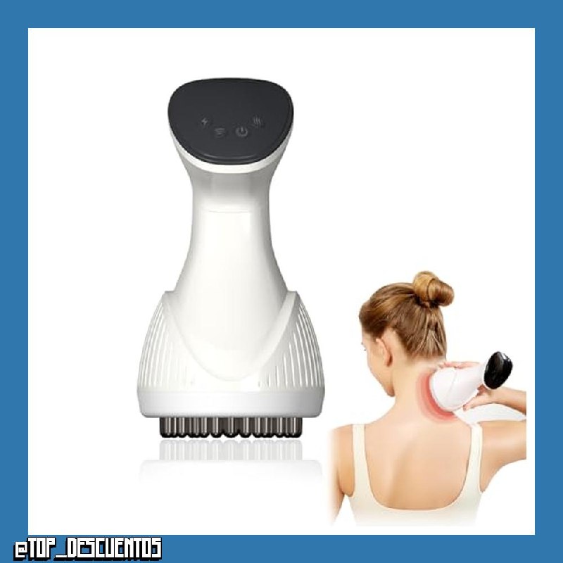 Raspador eléctrico, Cepillo Eléctrico de Meridianos, Masajeador Portátil de Meridianos Corporales, Masaje de Hombro, Cuello y Cuerpo Gua Sha, Vibración, Calor y Relajación Muscular