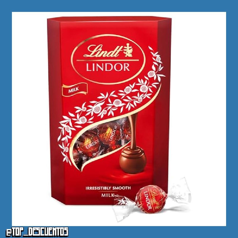 Lindt Lindor Bombones de Chocolate con Leche, delicioso bombón con interior de chocolate cremoso, bombones para regalar, aprox. 16 unidades, 200 g