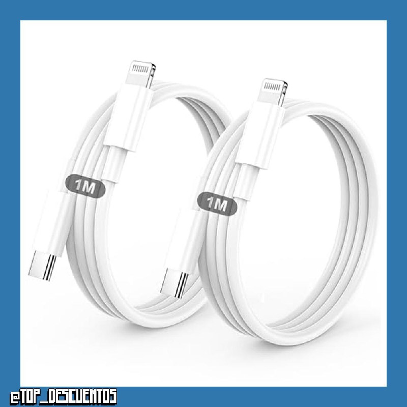 BSTOEM Cable USB C a Lightning, 1M+1M Cable Cargador iPhone Carga Rápida
