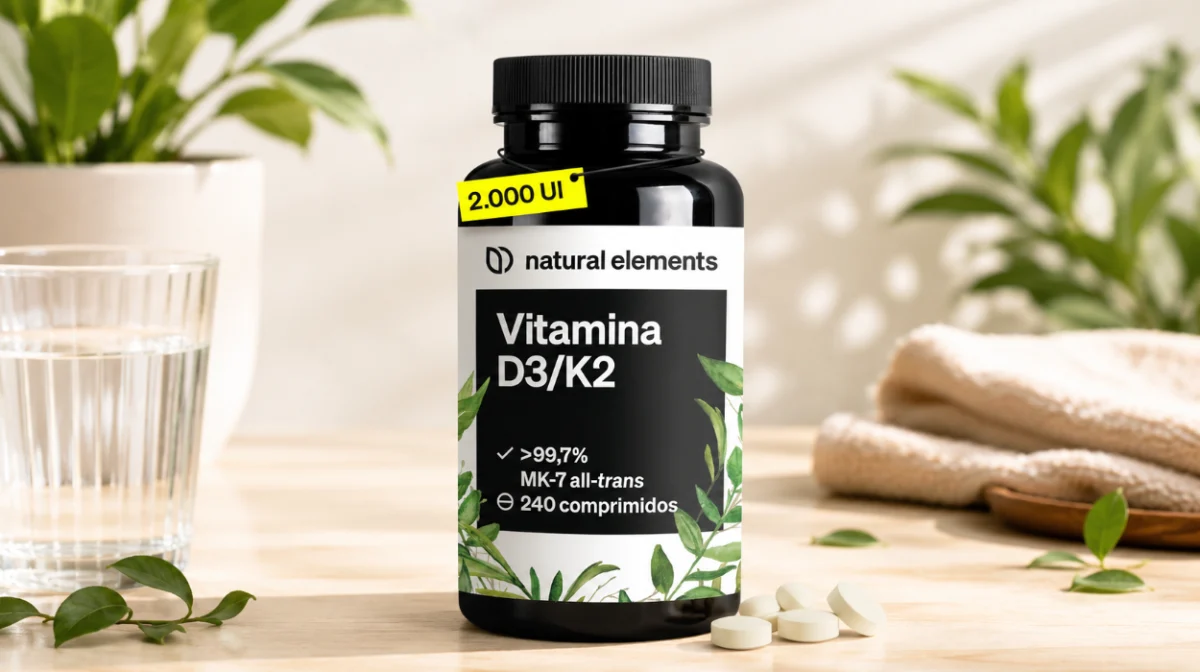 Vitaminas D3 y K2 con alta biodisponibilidad, 240 comprimidos por sólo 15,19€ (-20%)
