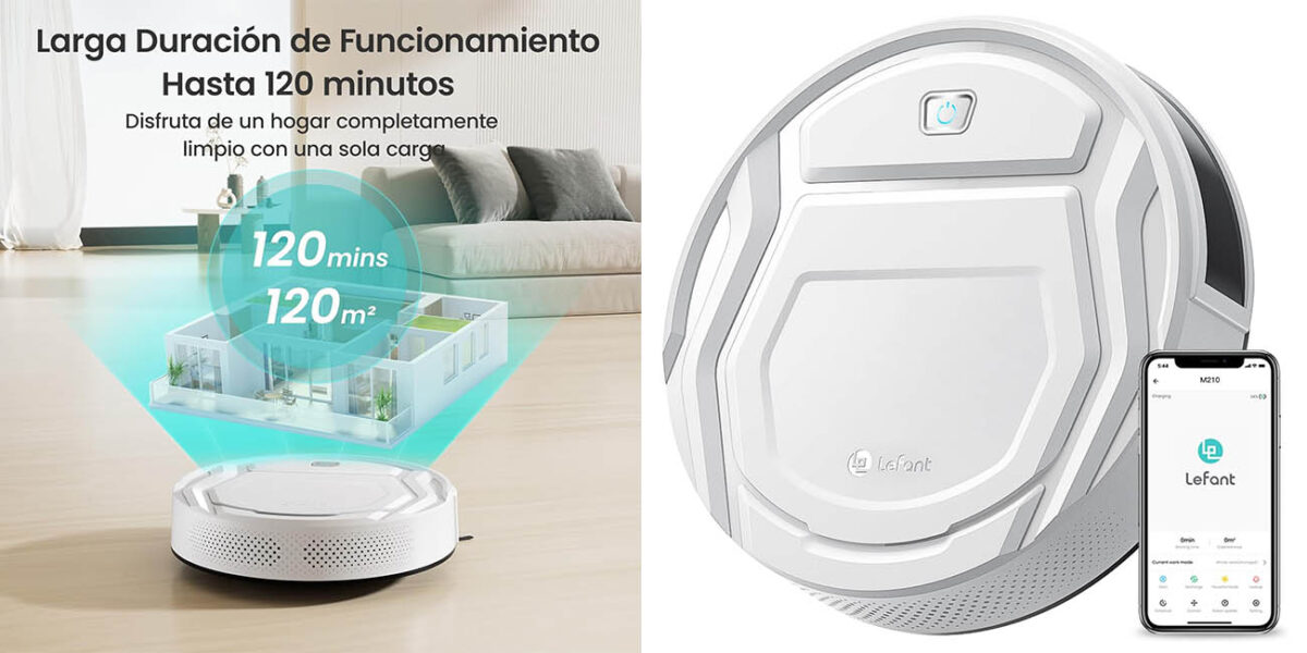 Robot aspirador Lefant M210 por solo 89,96€ con envío gratis (-70%)