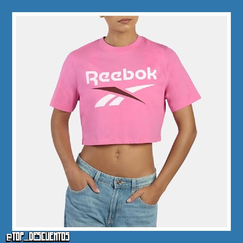 Reebok Sadie 2 Colour Logo CRW Cropped SS tee Camiseta Mujer