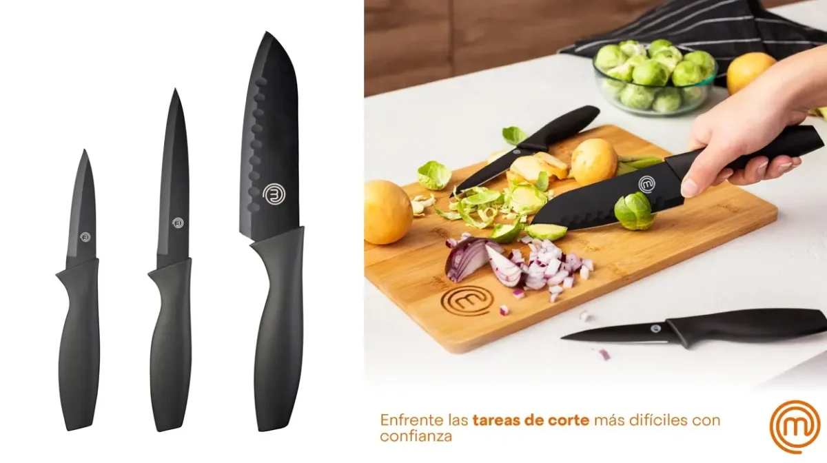 Renueva tus cuchillos de cocina por muy poco dinero con este completo set de Masterchef rebajado