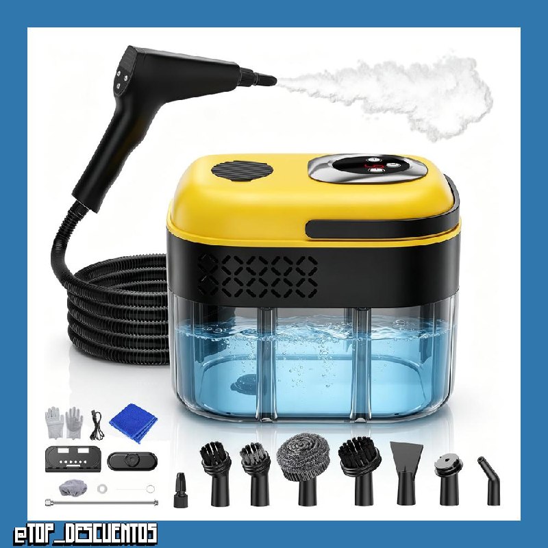 Vaporeta Limpieza Hogar, Vaporeta de Mano 3 Bar, 13s Calentamiento Rápido