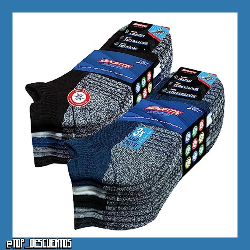 SOXCO 10 Pares Calcetines Tobilleros Hombre Mujer, Calcetines Running Deporte, Paquete de 10