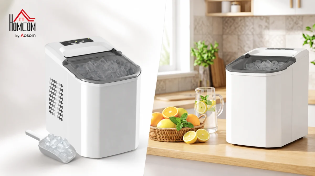 La reina del verano es esta máquina de hielo Homcom autolimpiable que fabrica 9 cubitos en 7 min por sólo 60,89€ con envío gratis (-30%)