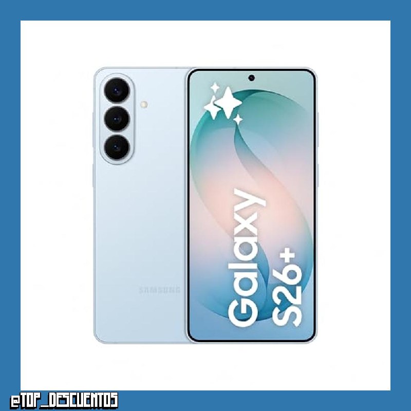 Samsung Galaxy S26+ 512GB, Teléfono Móvil con Galaxy AI, Cámara 50MP, 12GB RAM, Batería 4900mAh, Garantía del Fabricante 3 Años + 1 Año Extra, Color Azul Cielo (Versión Española)