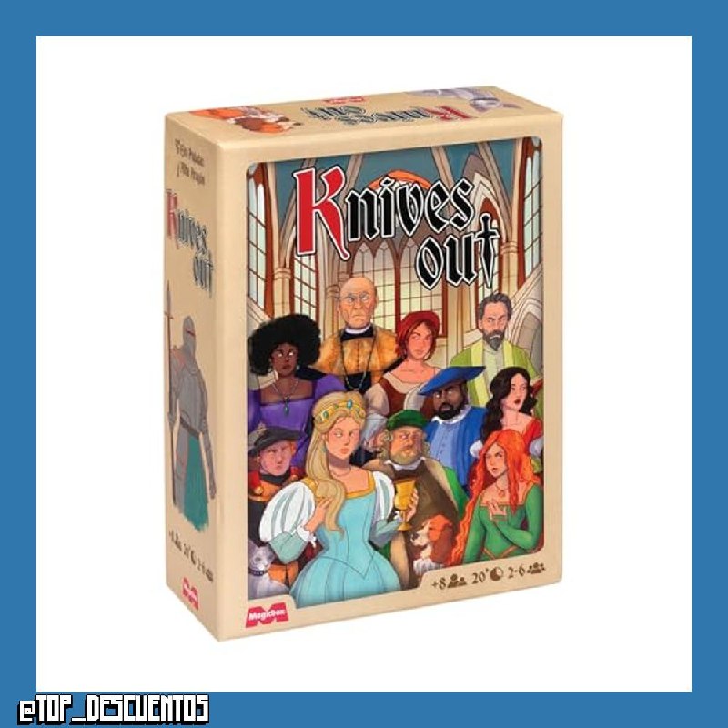 Knives out - Juego de Mesa de Estrategia - Grupos Grandes - De 3 a 10 Jugadores - A Partir de 10 años.