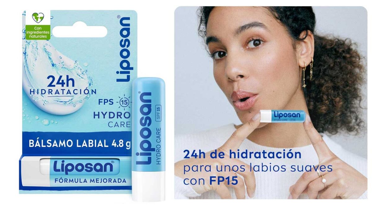 Pack x3 Bálsamo labial Liposan Hydro Care FPS15 por sólo 3,98€ con 3x2 (33%) ¡1,33€ cada uno!