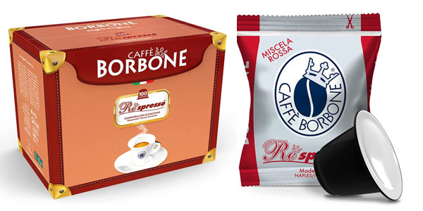 Pack x100 Cápsulas de Café Borbone Respresso Miscela Rossa para Nespresso por sólo 19,02€ (-14%) ¡0,19€ cada una!