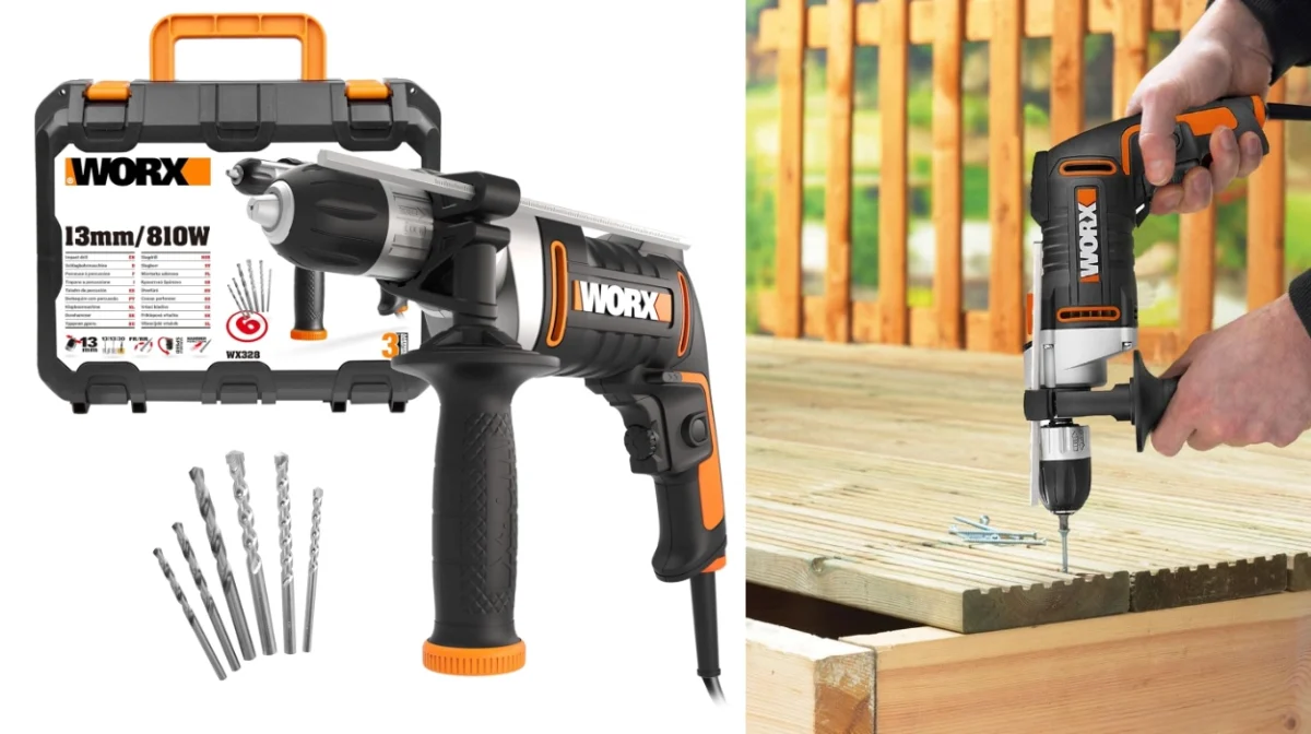Este taladro WORX WX328 de 800W ofrece precisión y versatilidad en cualquier proyecto por sólo 52,45€ (-25%)