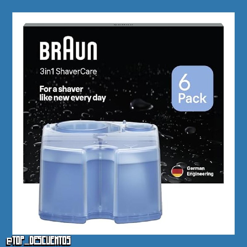 Braun ShaverCare 3en1 Cartuchos para El Centro SmartCare, Pack de 6