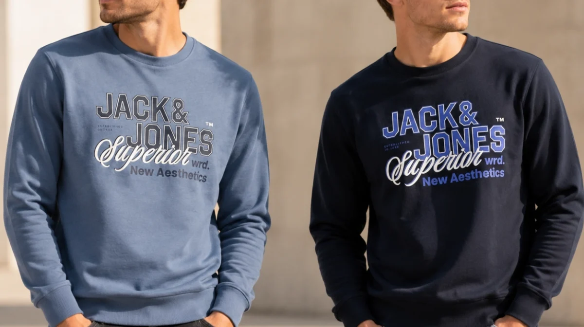 Pack de 2 sudaderas cómodas Jack & Jones Jjelogo Sweat Crew para hombre por sólo 24,99€ (-29%) ¡12,49€ cada una!
