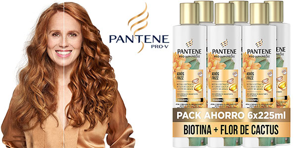 Pack x6 Champú Pantene Pro-V Miracles Adiós Frizz de 225 ml por sólo 15,93€ ¡2,65€ cada uno!