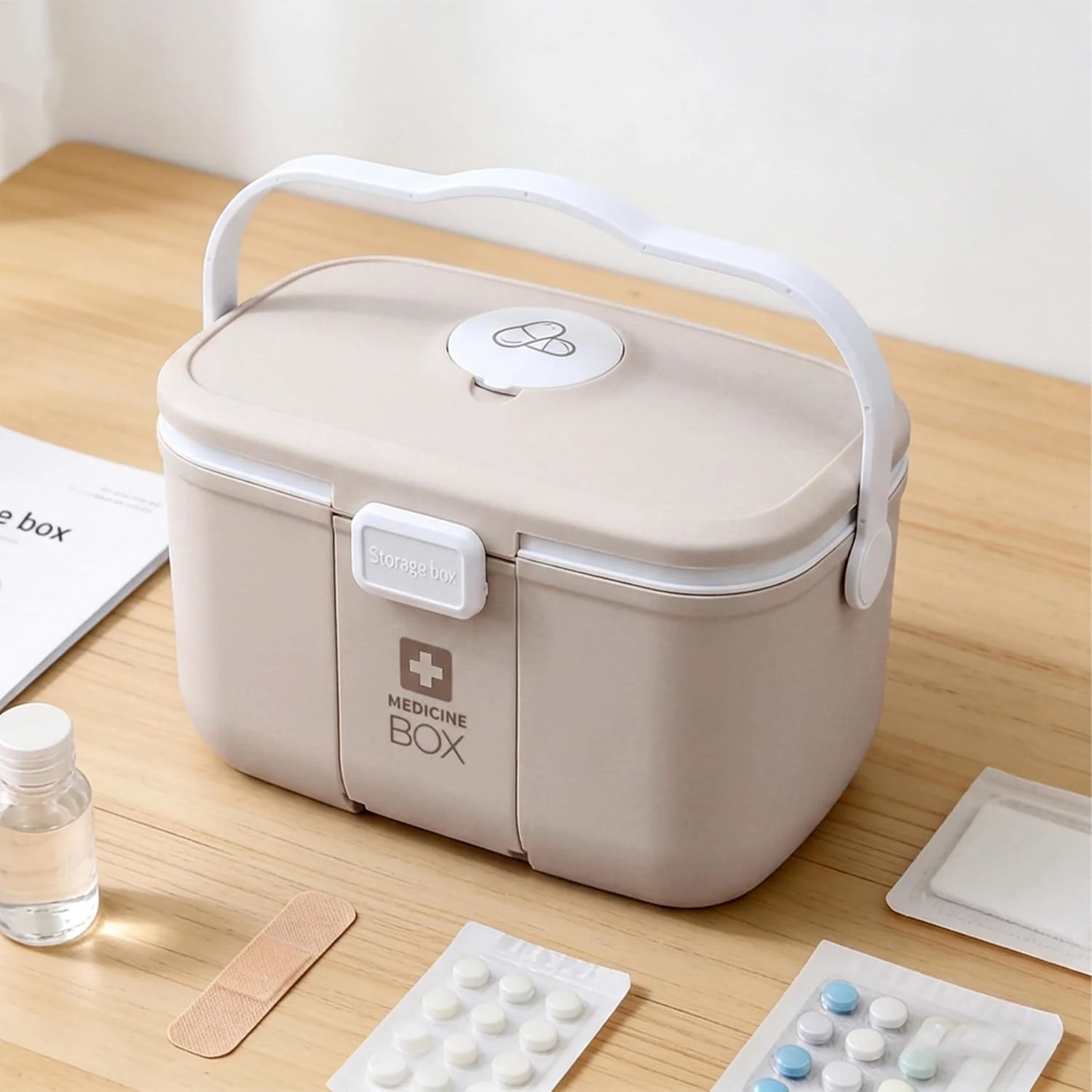 Relaxdays Caja de medicamentos, 4 Compartimentos por 24,87€ en Amazon