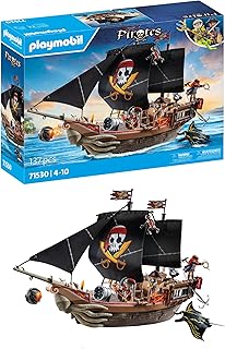 PLAYMOBIL Pirates 71530 Gran Barco Pirata, emocionante Batalla Naval y búsqueda