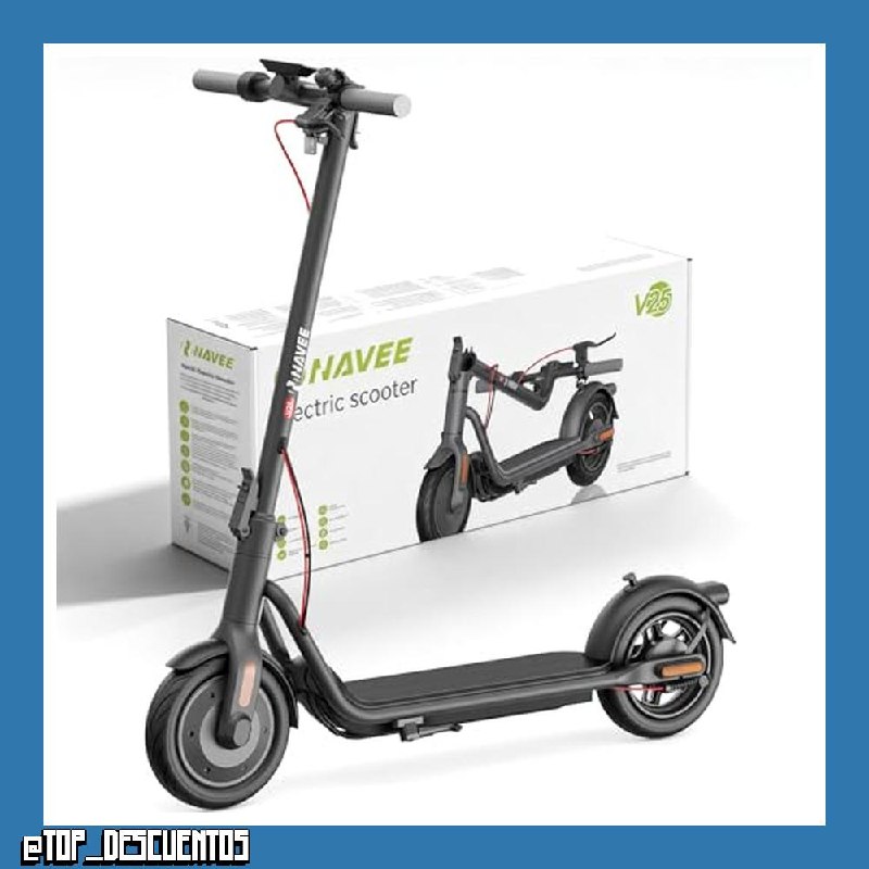 NAVEE Patinete Eléctrico Homologado DGT, 25-70km Autonomía, Frenos Tambor y Disco con E-ABS, App Móvil, Pendiente 15-24%