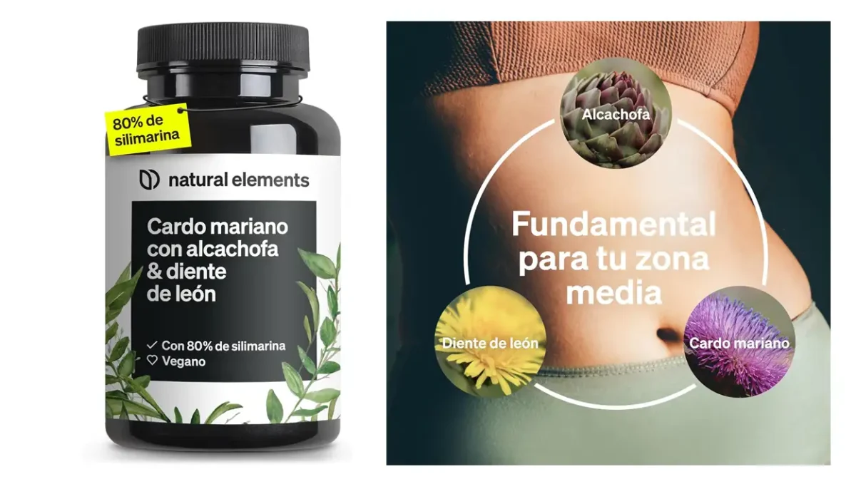 Complejo de cardo mariano, alcachofa y diente de león Natural Elements de 120 cápsulas por sólo 14,99€ (-25%)