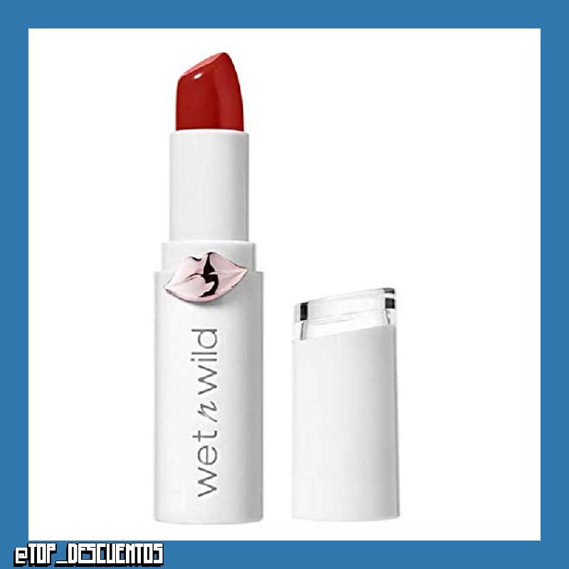 Wet n Wild - MEGALAST LIPSTICK - Barra de Labios Hidratante con Color Intenso, con Acabado Brillante - Larga Duración - Vegana - Fire-Fighting, Acabado Brillante - 1 Unidad