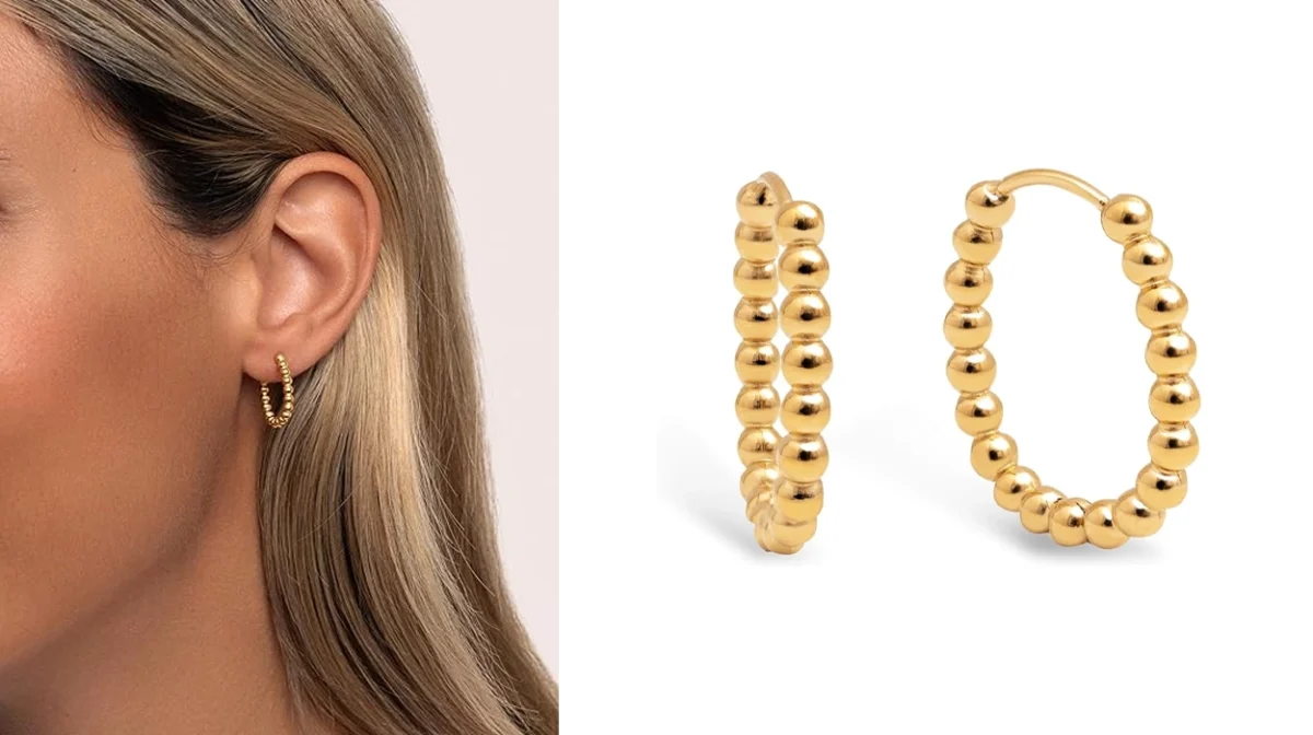 Pendientes Singularu Dana Dots de acero con baño de oro por sólo 7,99€ (-50%)