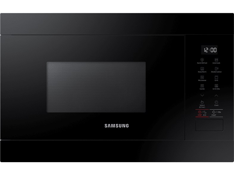 Samsung - Microondas integrable MG22M8254AK/E1, 850W, 6 niveles, Grill, 22l, Neg